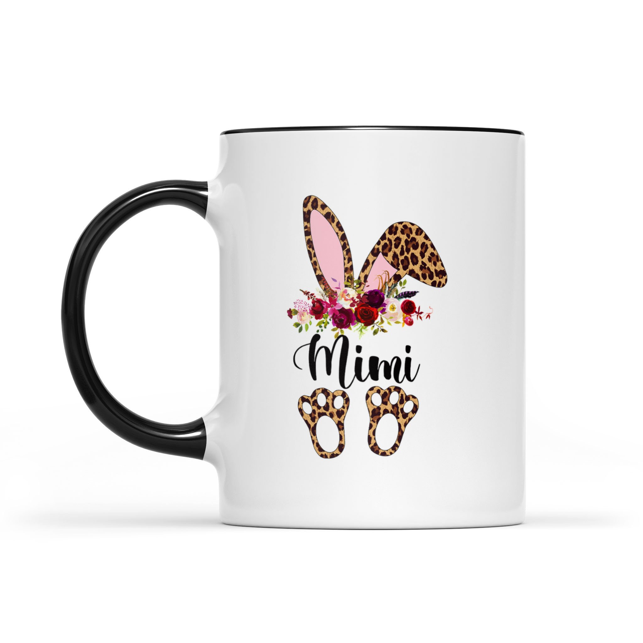 Mimi Bunny Floral Leopard Plaid Mimi Happy Easter Mother’S Day Mug – Accent Mug