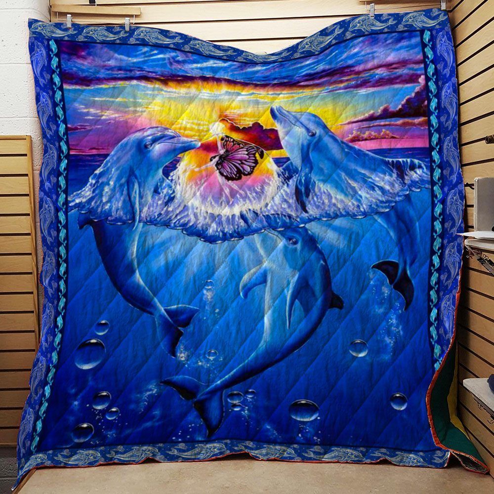 Dolphin Cl17121287Mdq Quilt Blanket