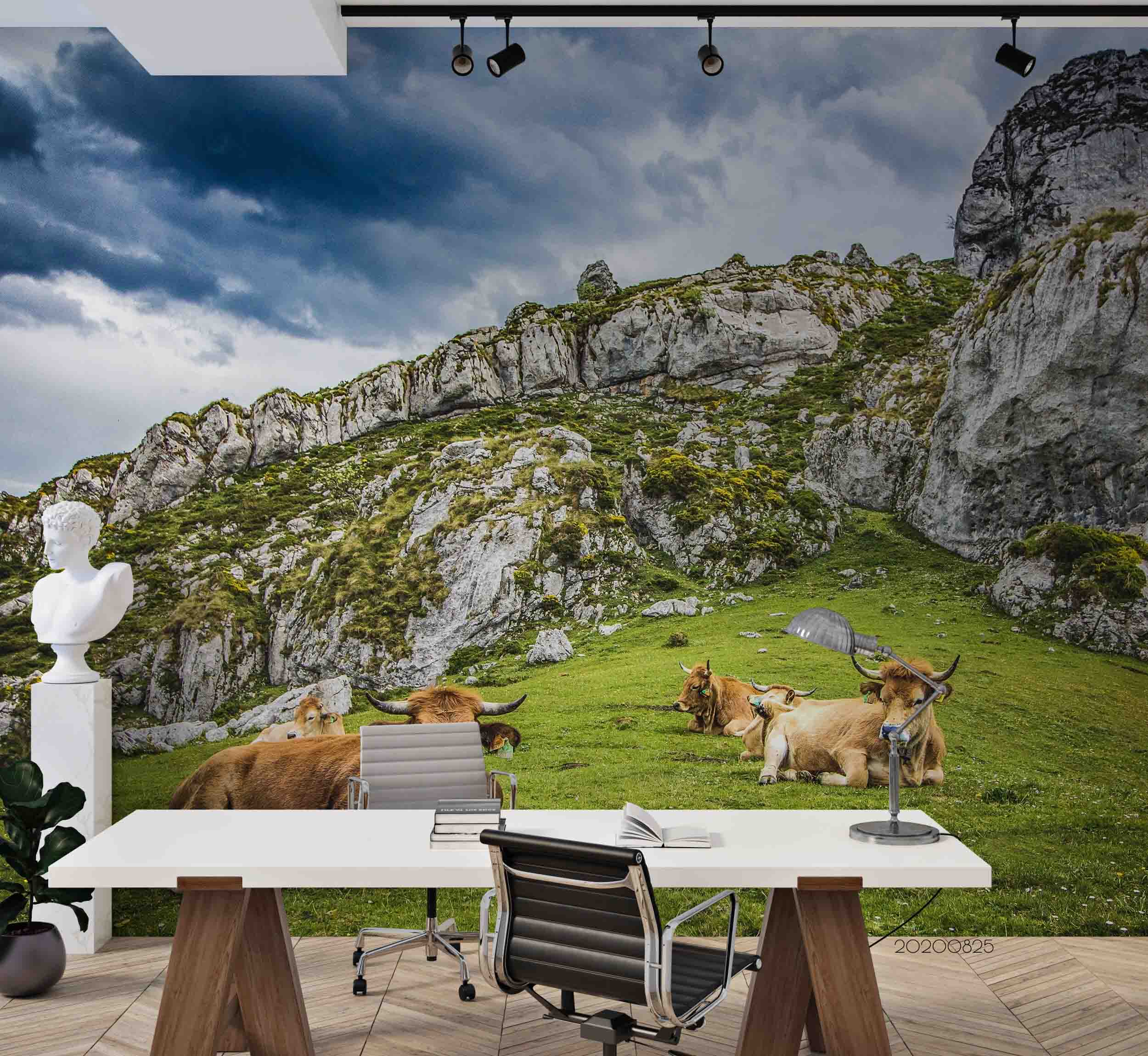 3D Animal Sky Mountain Landscape Wall Mural Wallpaper Lqh 61