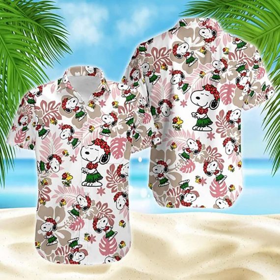 Snoopy Tropical Pattern Hawaiian Shirt Aloha Beach Holiday 913 Casual Ha39200