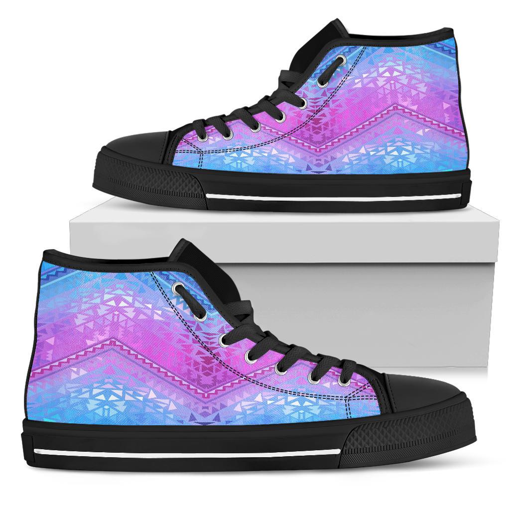 Colorful Ethnic Pattern, Womens High Top, Canvas Shoes, Cosmic Vibrant, Festival,High Quality,High Tops Printed,Streetwear,All Star - Alwaysky Sneakers Design For Fan 2024