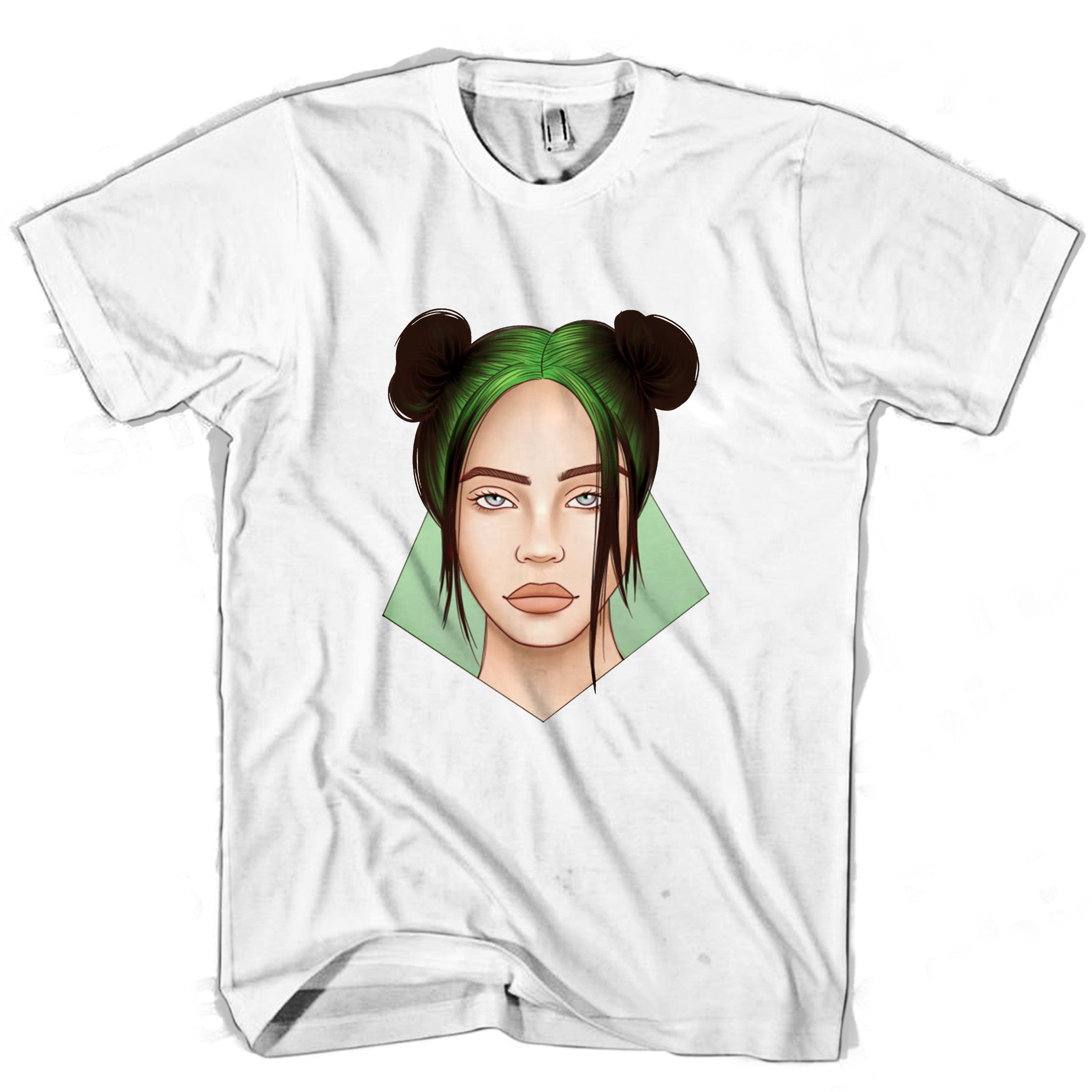 Billie Eilish Green Hair Art Man S Tee T Shirt Jennyfie