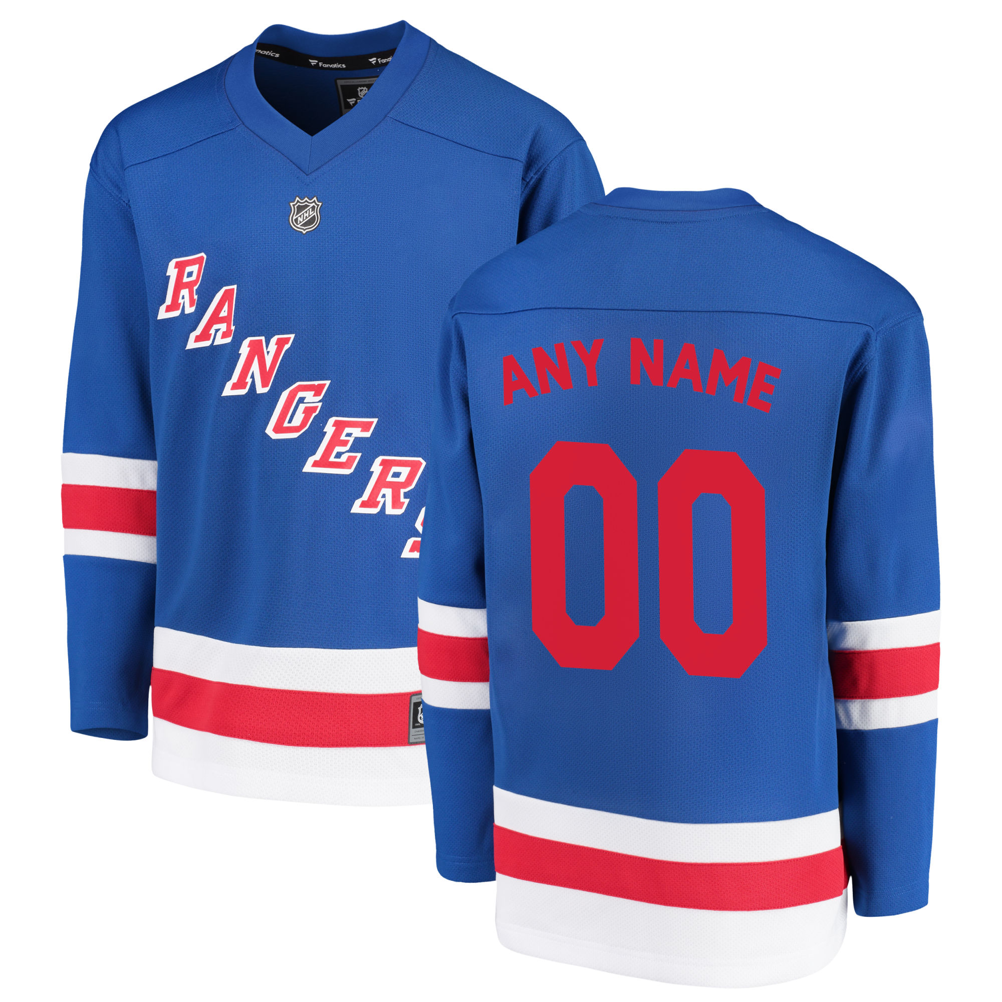 New York Rangers Branded Youth Home Replica Custom Jersey – Red