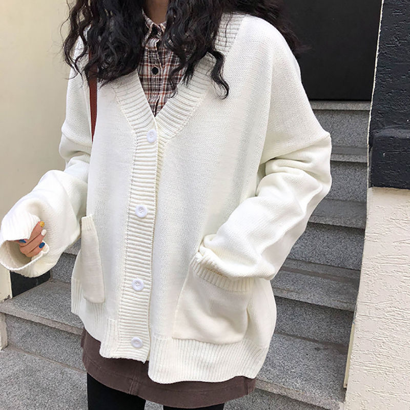 Sweaters Women Cardigan V-Neck Long Sleeve Fashion Loose Breathable Casual Knitting Female 7 Colors Autumn Comfortable Elegant alx