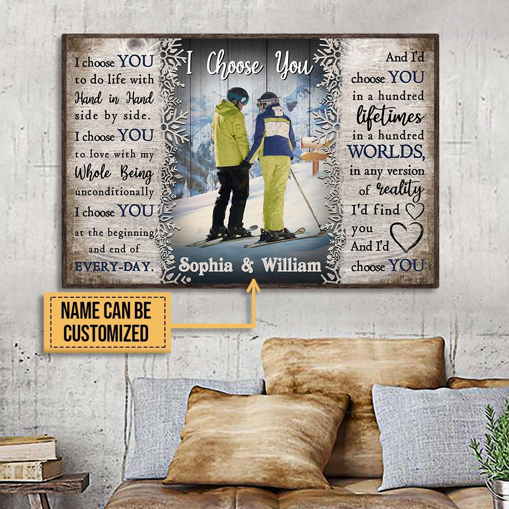 Personalized Canvas, Custom Canvas Prints Skiing I Choose You Pallet ...