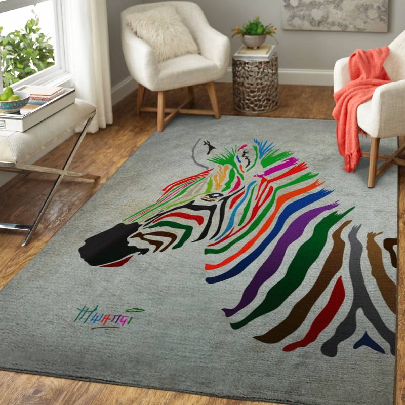 Stripes – Animals Area Rug Carpet