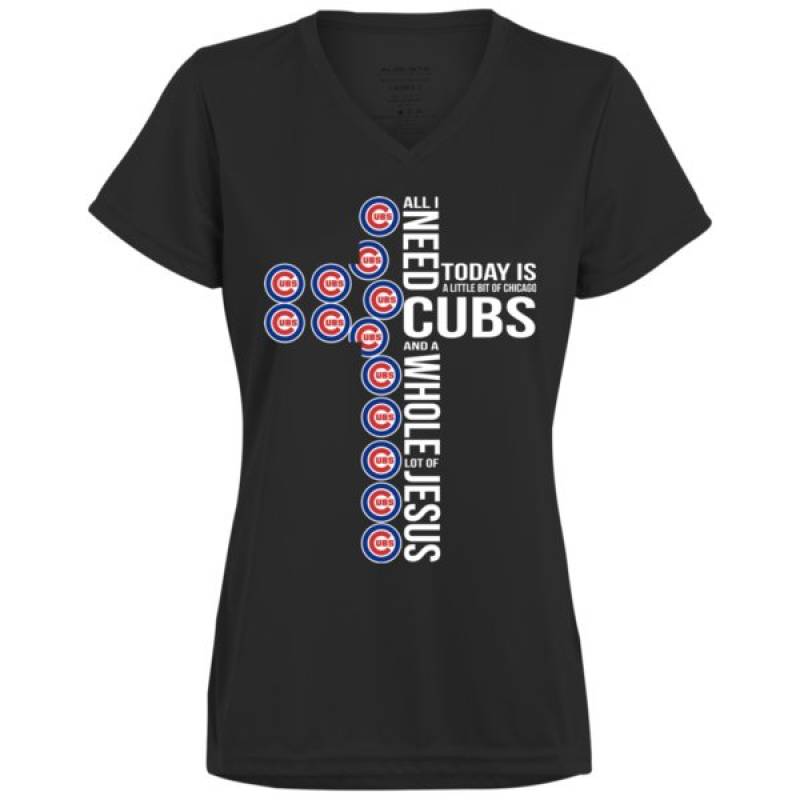 All I Need Today Is A Little Of Chicago Cubs Cross Shirt Ladies’ Wicking Shirt