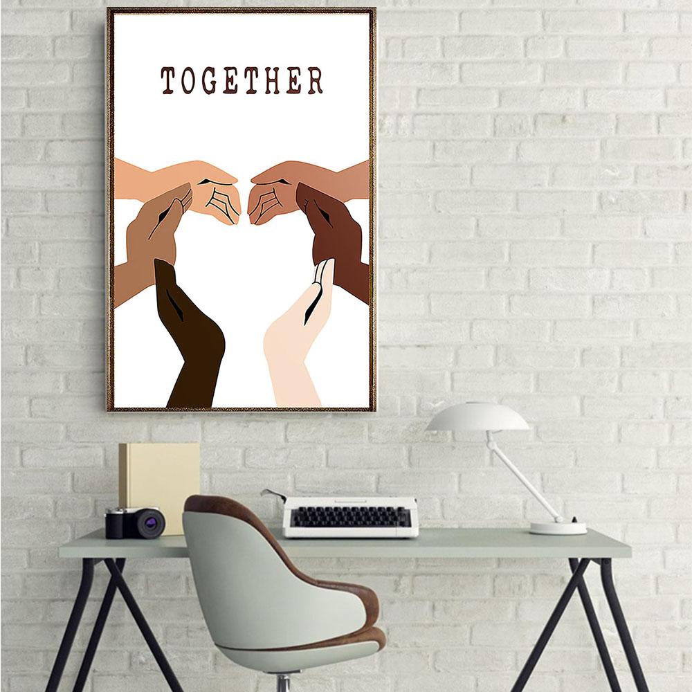 Nice African Custom Canvas Art Retro Afrocentric Poster Prints African Girl Afro Man Appealing Canvas Wall Art