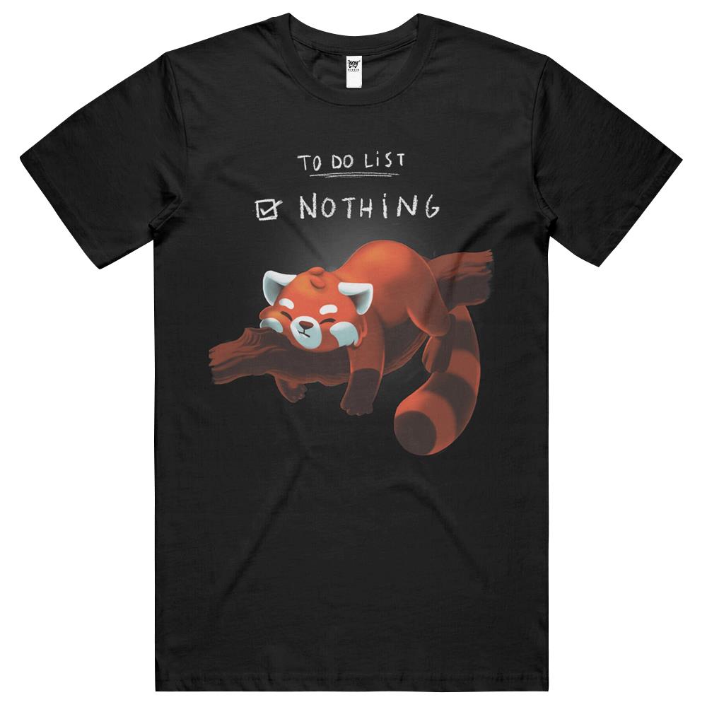 Red Panda Day – To Do List Nothing – Cute Fluffy Animal – Procrastinate T Shirts