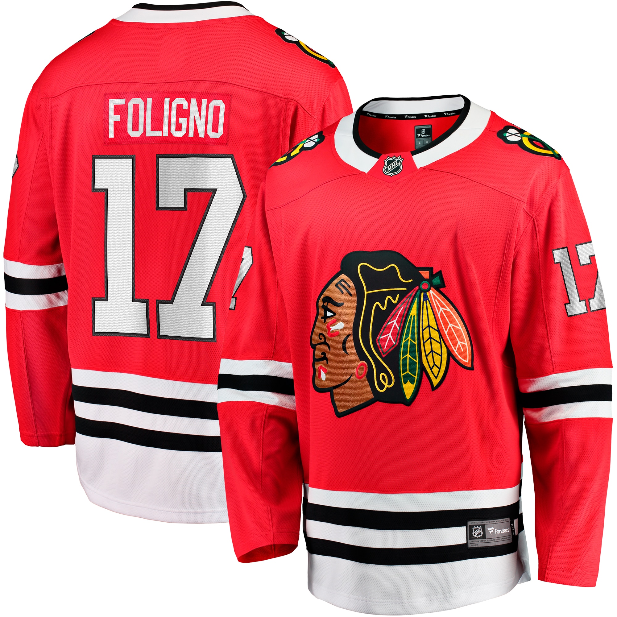 Men's Chicago Blackhawks Nick Foligno Red Home Breakaway Jersey