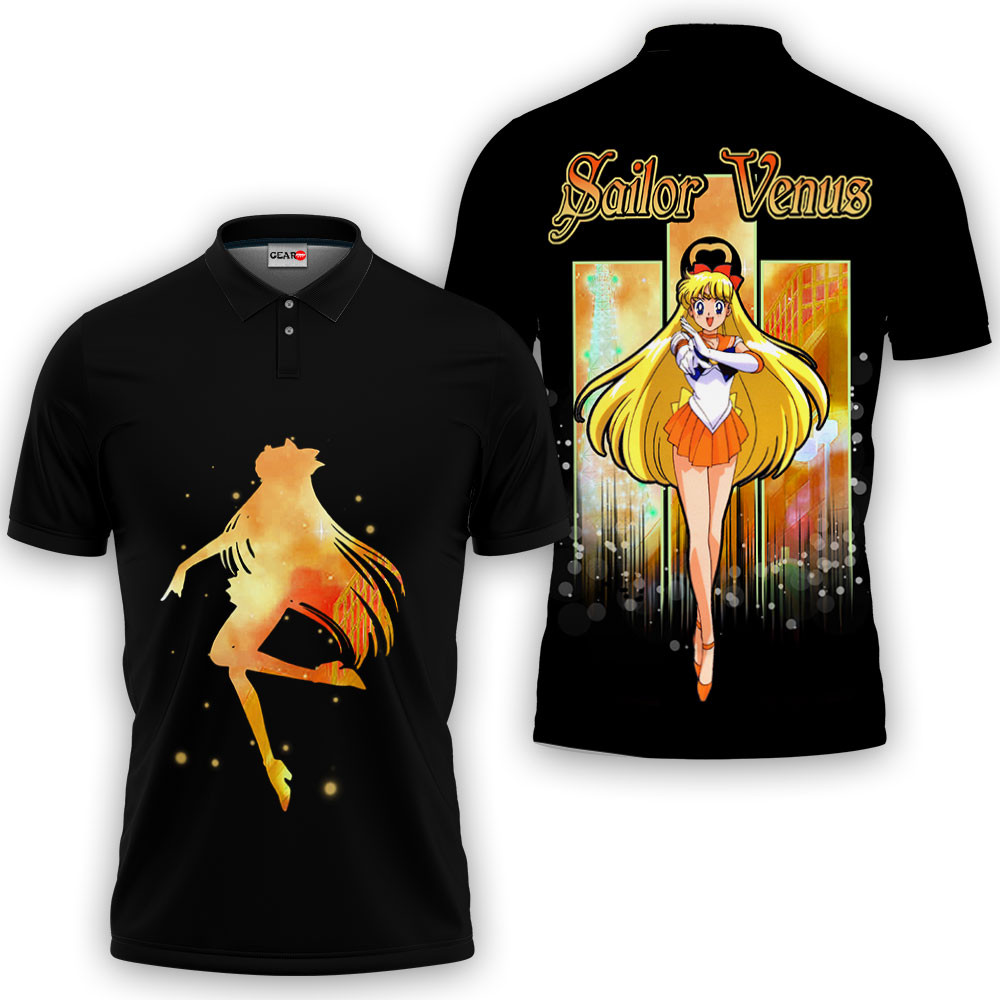 Sailor Venus Polo Shirts Custom Anime Merch Clothes