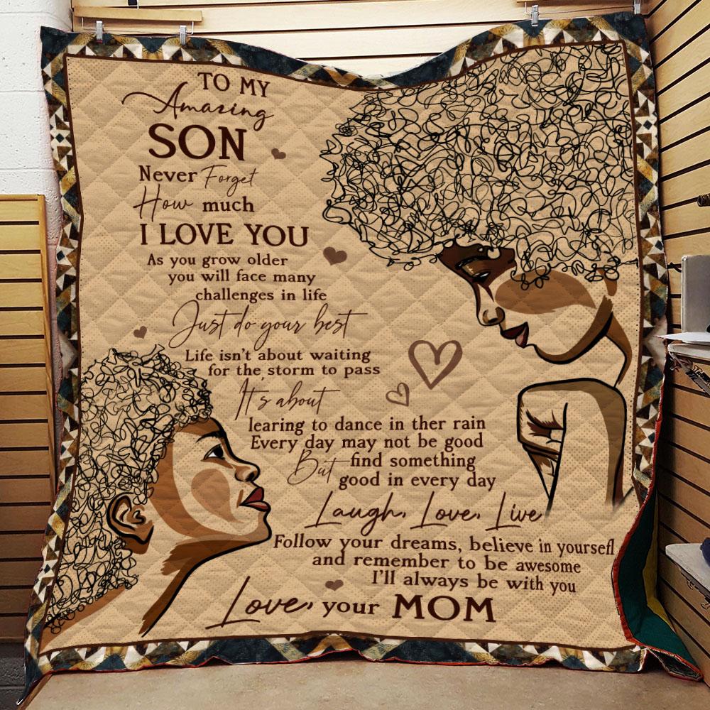 To My Son Never Forget Quilt