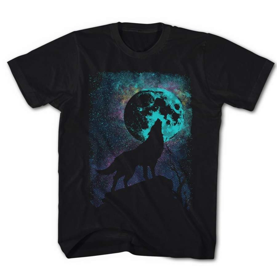 Abstraite Galaxis Mond Full Moon Men Short Sleeve T-Shirt