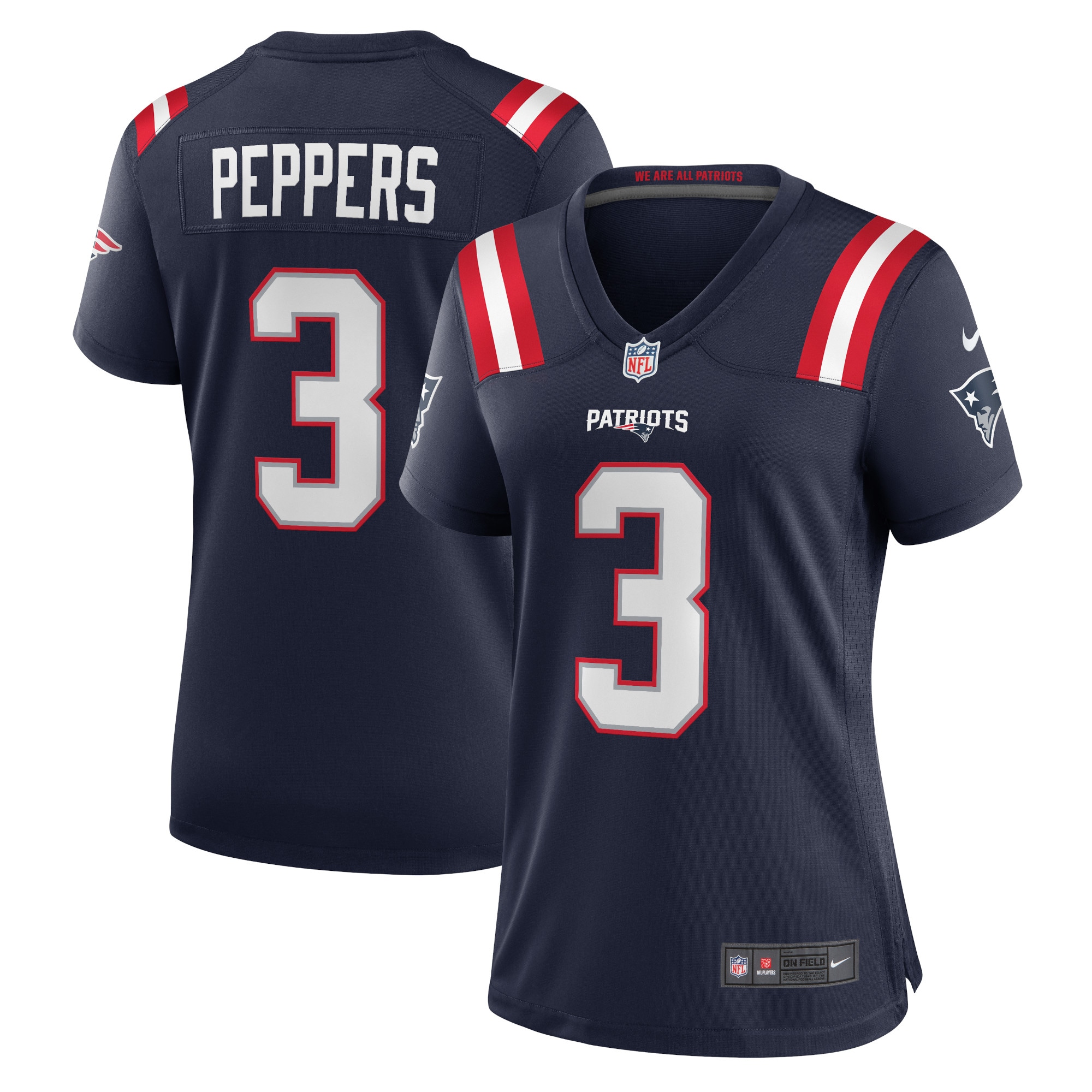 Women’s New England Patriots Jabrill Peppers Navy Game Jersey