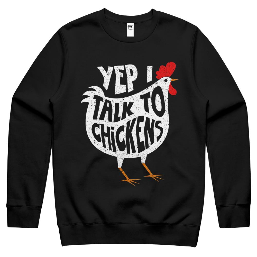 Yep I Talk To Chickens Shirt Cute Chicken Buffs Tee Gift Crewneck Sweatshirt