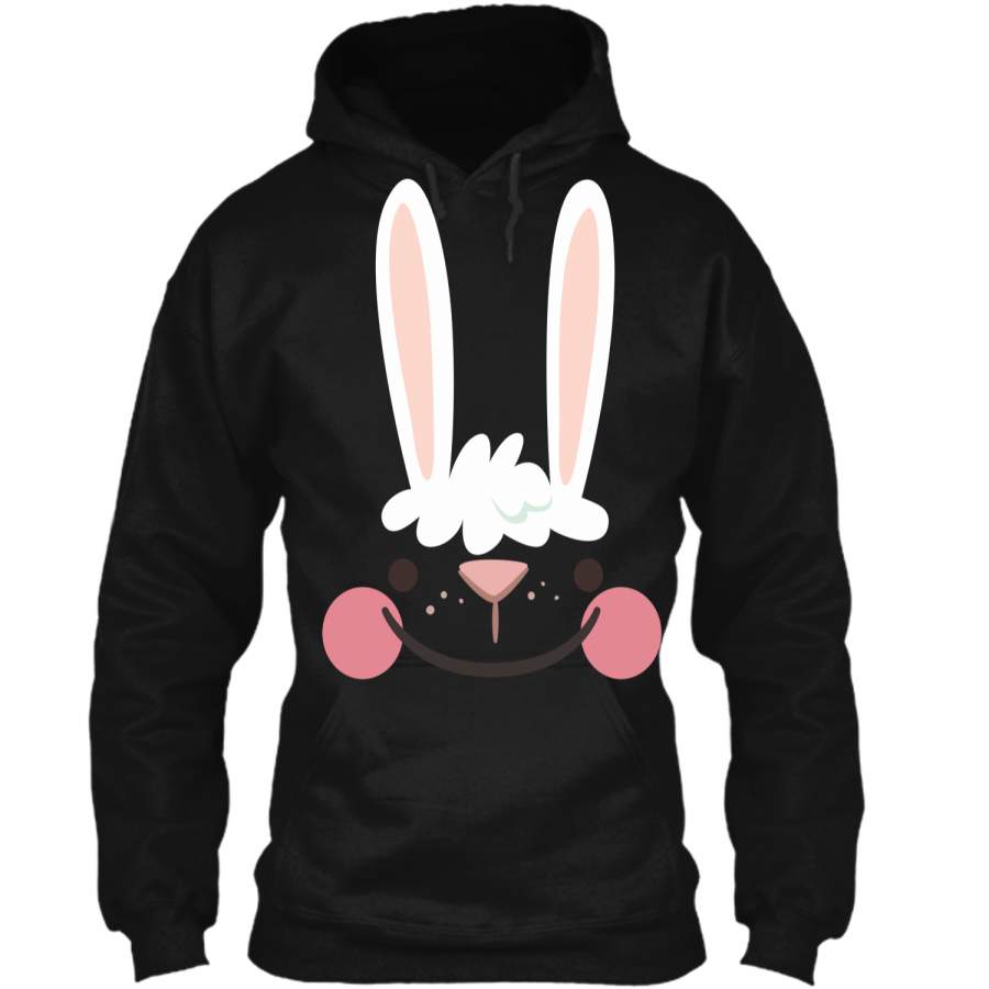 Classic Easter Bunny Face Happy Easter T Shirt for Kids Pullover Hoodie 8 oz