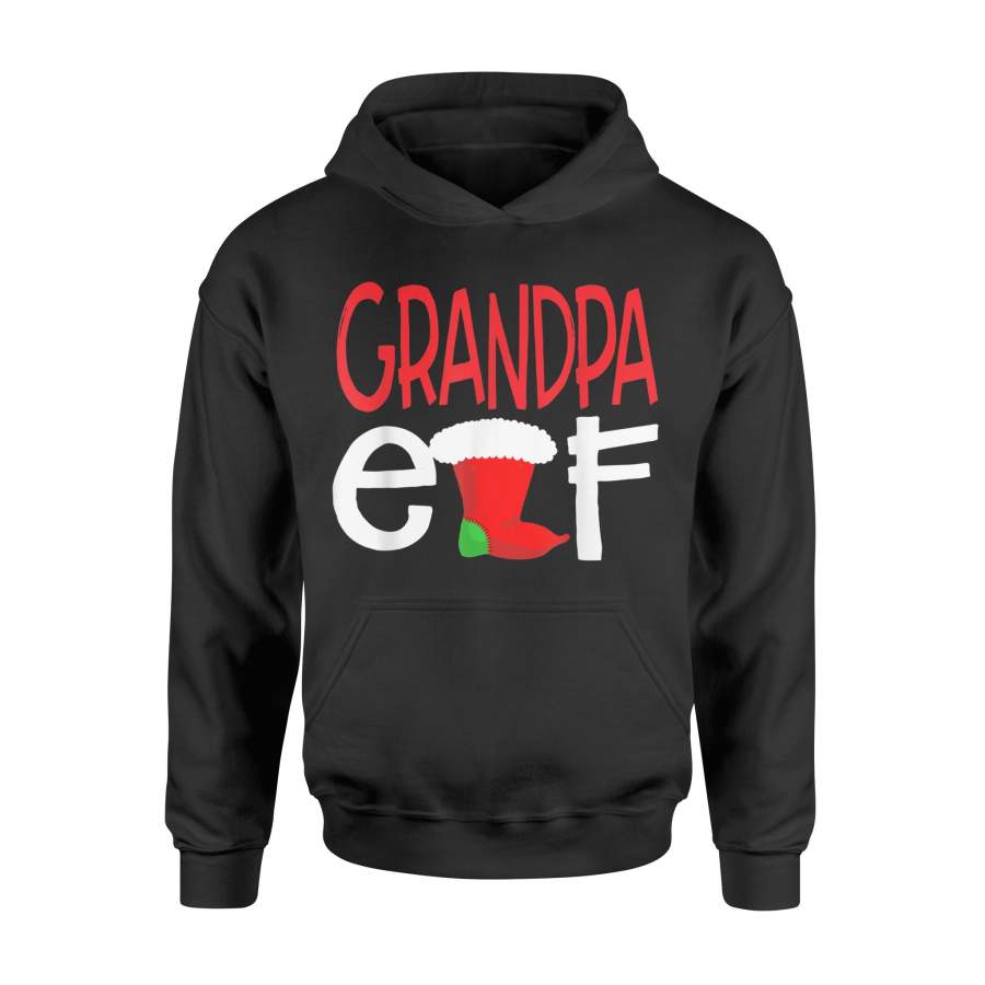 Christmas Ugly Matching Family – Grandpa ELF Group Gift T-Shirt – Standard Hoodie