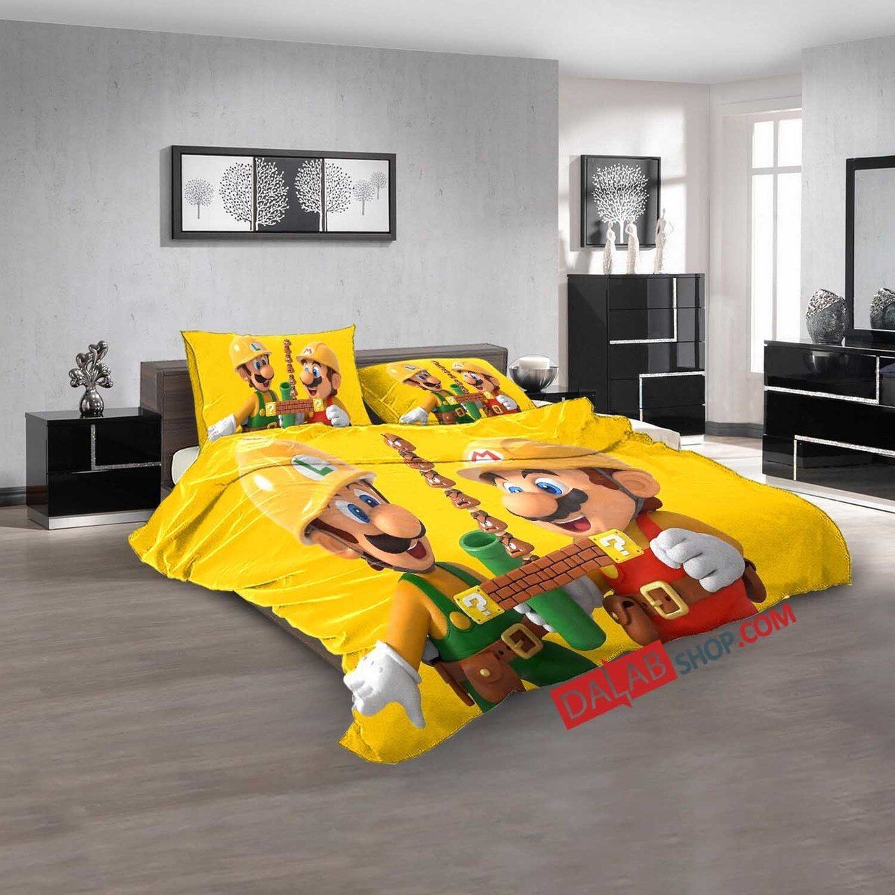 Anime Super Mario N 3D Customized Duvet Cover Bedroom Sets Bedding Sets