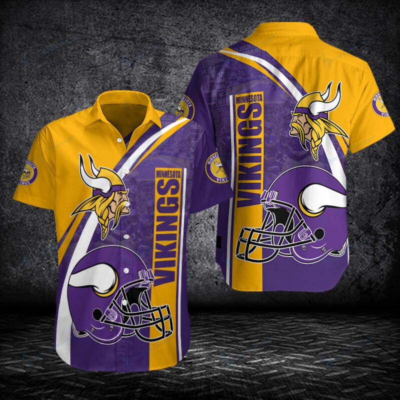 Minnesota Vikings Button Shirt Bg614