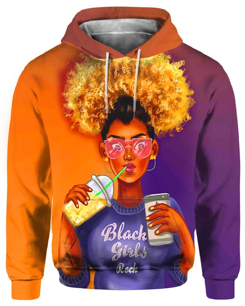Afro Black Girls Rock All Over Apparel
