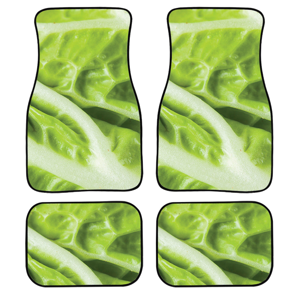 Chinese Cabbage Leaf Print Front And Back Car Floor Mats, Front Car Mat