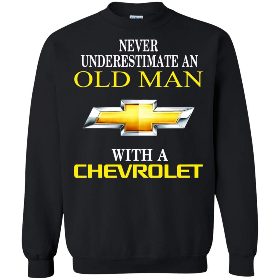 AGR Never Underestimate An Old Man With A Chevrolet Sweatshirt