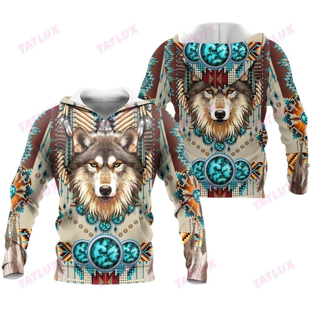 Native Wild Animal Wolf 3D All Over Printed Shirt, Sweatshirt, Hoodie, Bomber Jacket Size S – 5Xl