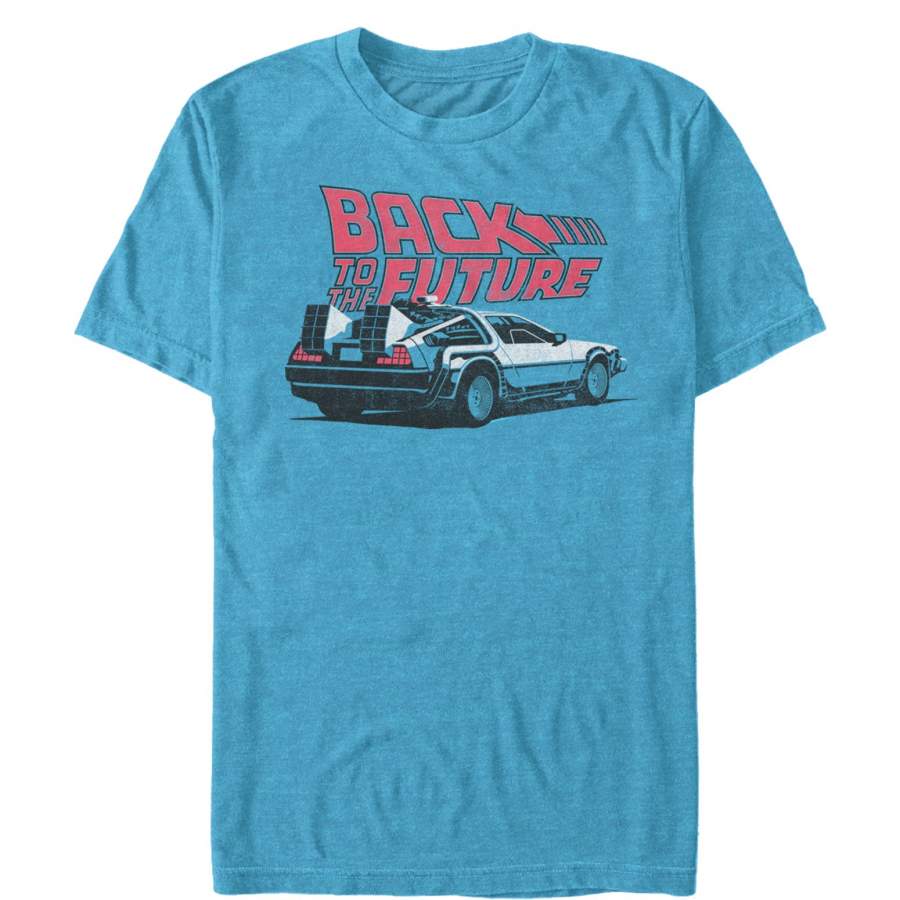 Back to the Future Men’s DeLorean Cartoon  T Shirt