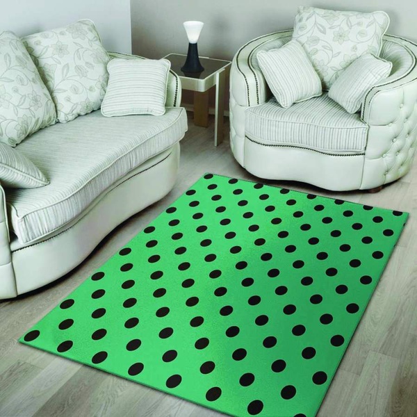 Green Polka Dot Area Rug