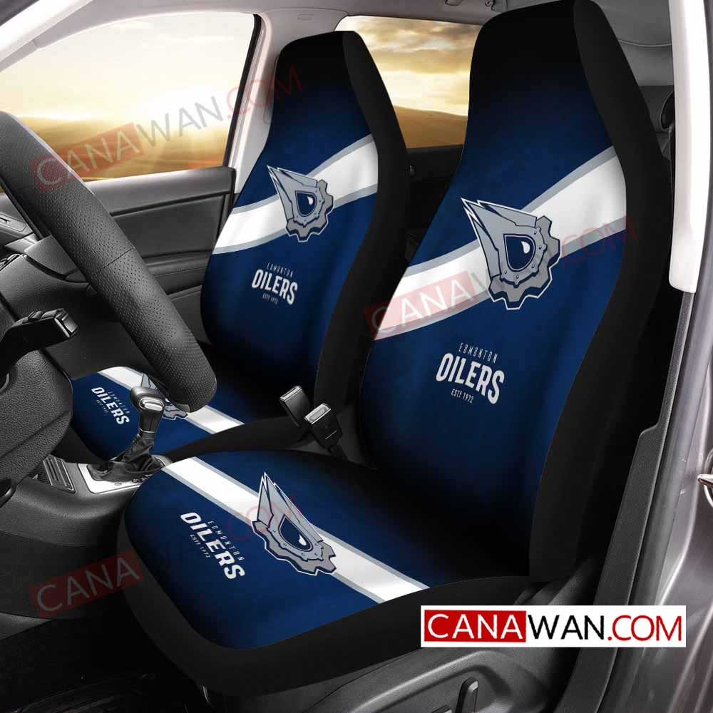 Edmonton Oilers Logo Art Style47 3D Customized Personalized Car Seat Cover