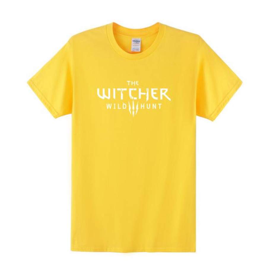 The Witcher Summer Style Men Cotton Short Sleeve O-neck T-Shirt  Wild Hunt T Shirts Men Clothing Tops