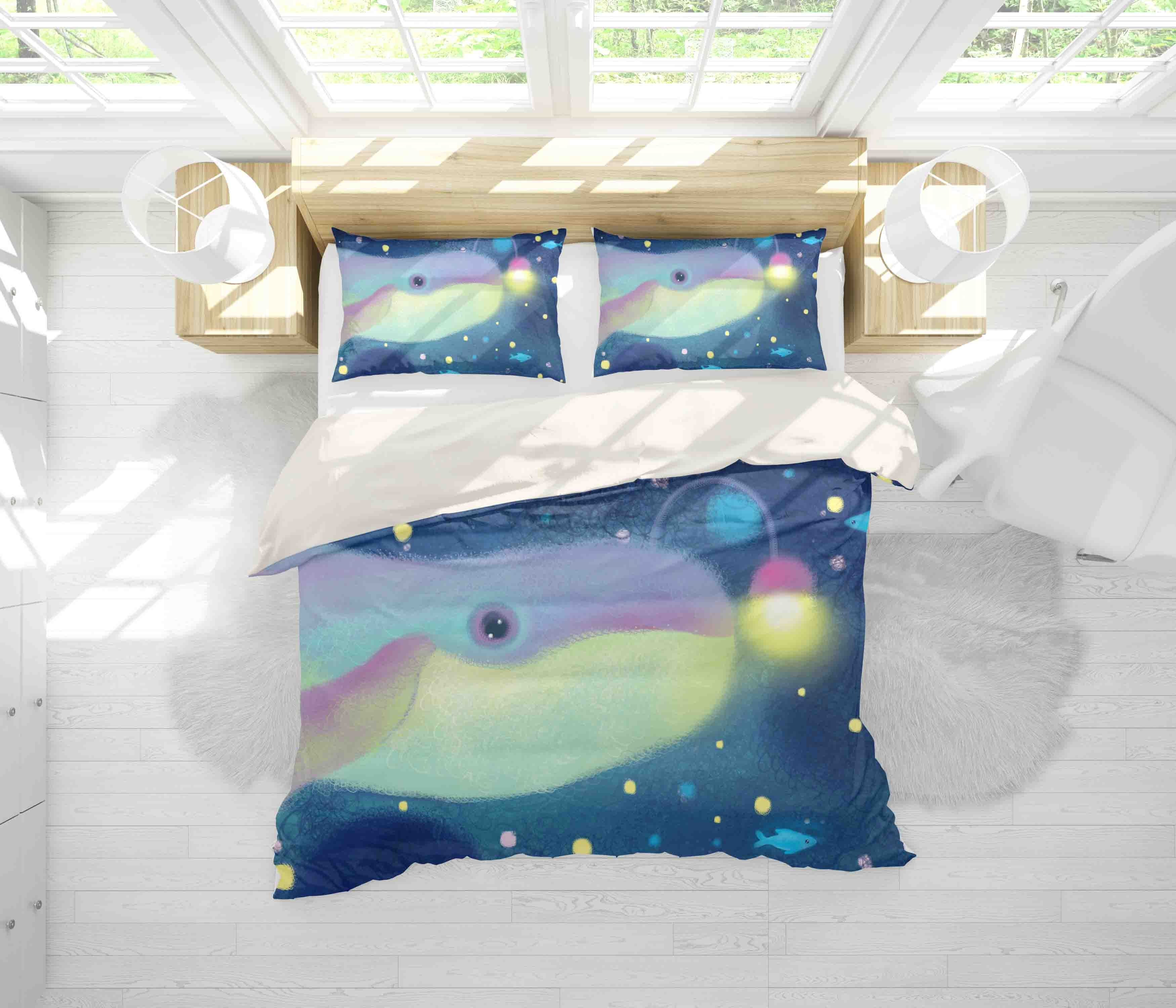 3D Whale Quilt Cover Set Bedding Set Pillowcases 117