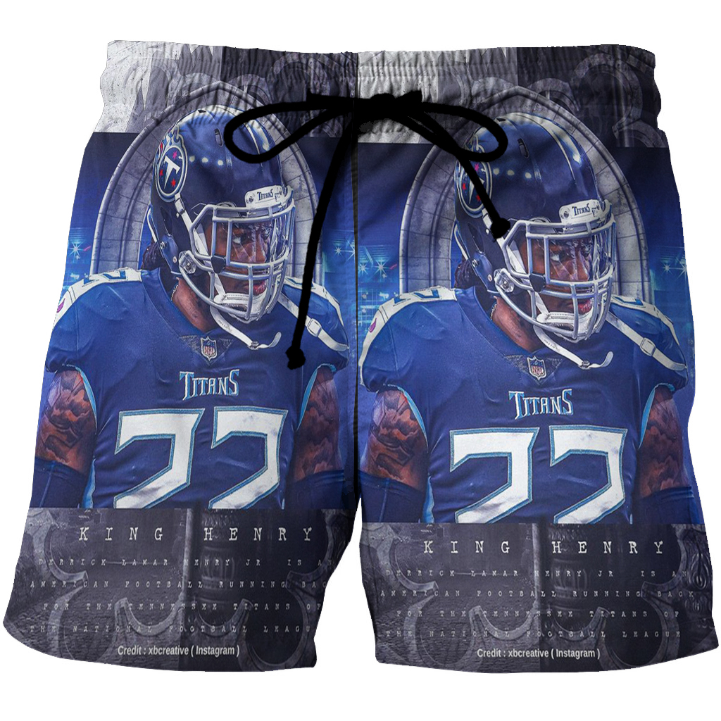 Tennessee Titans Derrick Henry5 3D All Over Print Summer Beach Hawaiian Short