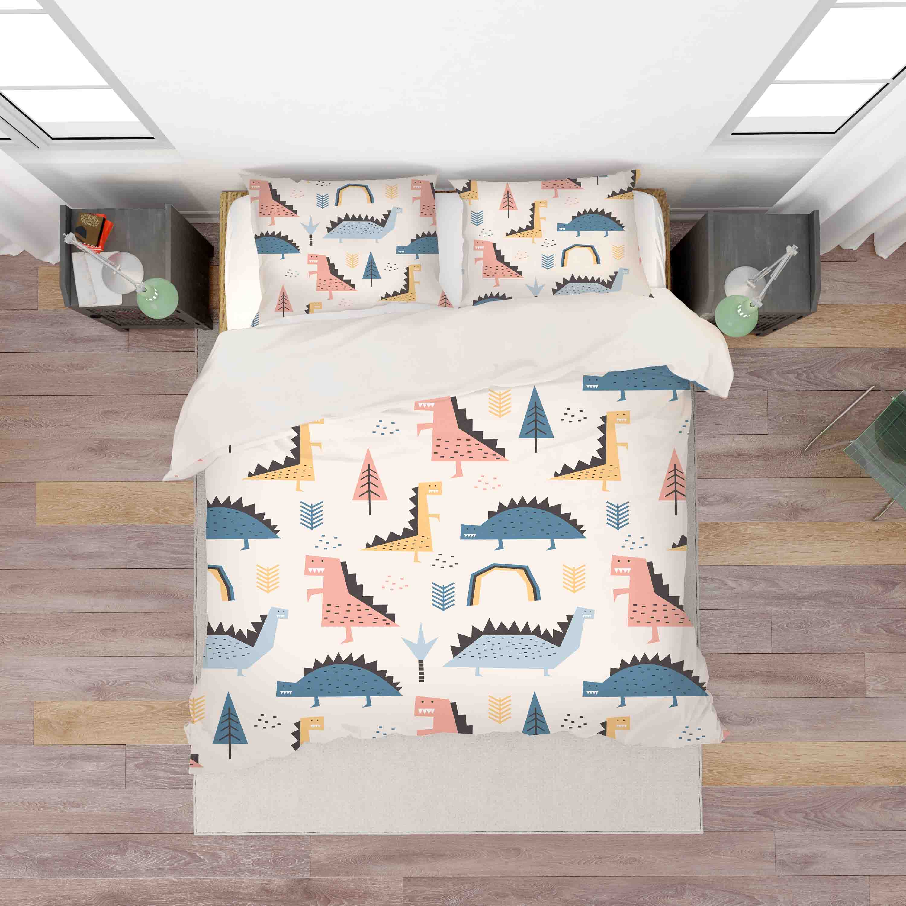 3D Dinosaur Pink Quilt Cover Set Bedding Set Pillowcases 27