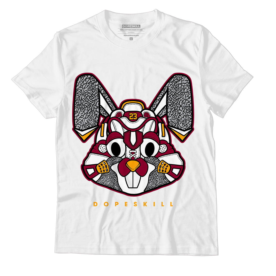 Jordan 3 Cardinal Red Dopeskill T-Shirt Sneaker Rabbit Graphic