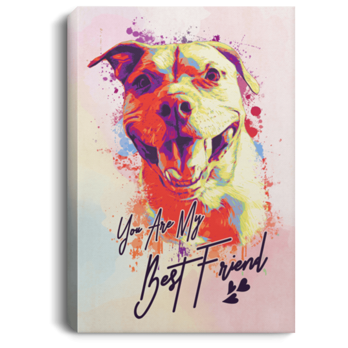 You Are My Best Friend Pitbull Framed Canvas