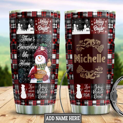 Snowman Personalized Stainless Steel Tumbler, Personalized Tumblers, Tumbler Cups, Custom Tumblers Christmas Decor Ideas