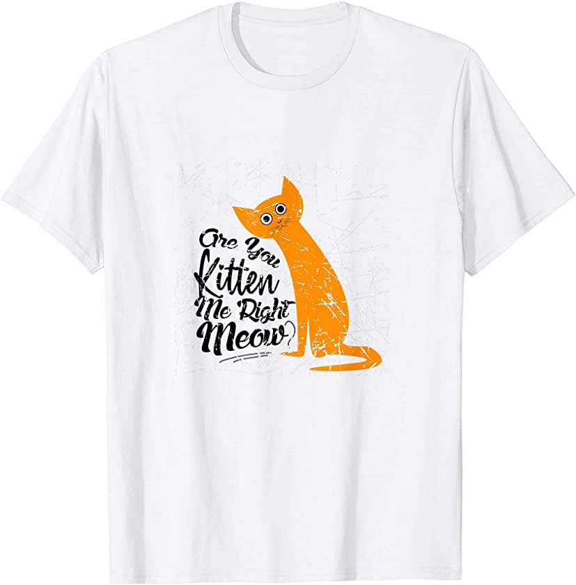 Are You Kitten Me Right Meow Funny Pun T-Shirt