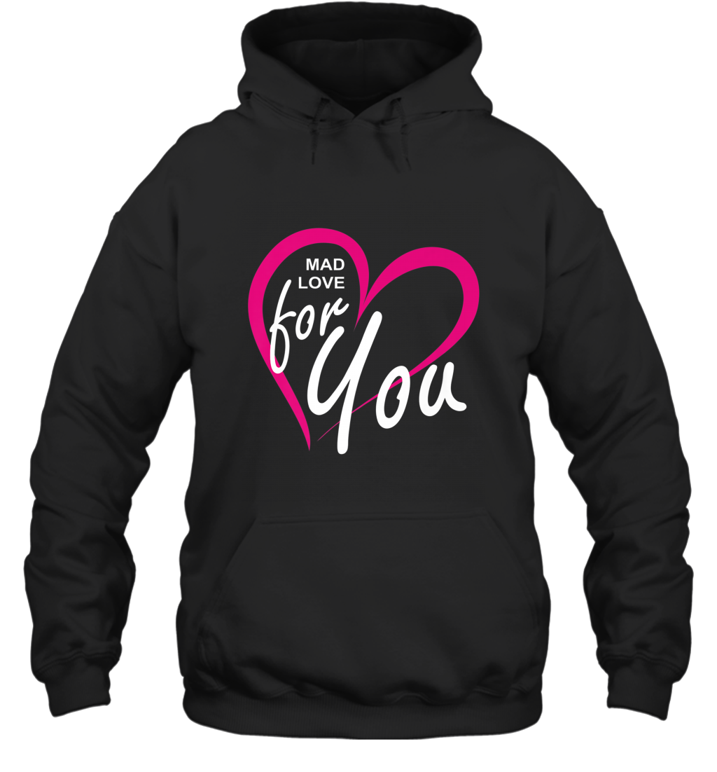 Pink Heart Valentine’s Day Gifts Boyfriend Girlfriend Love Hooded Sweatshirt