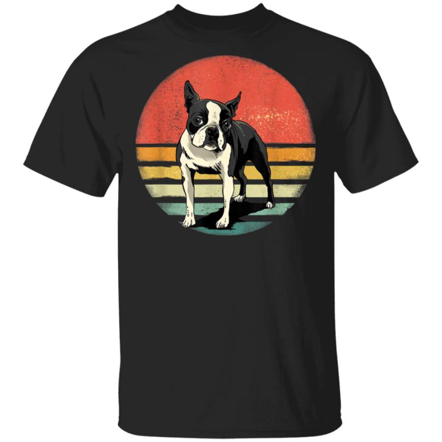 Boxer Dog Lover Retro Vintage 70s Dog Pet Gift Tshirt