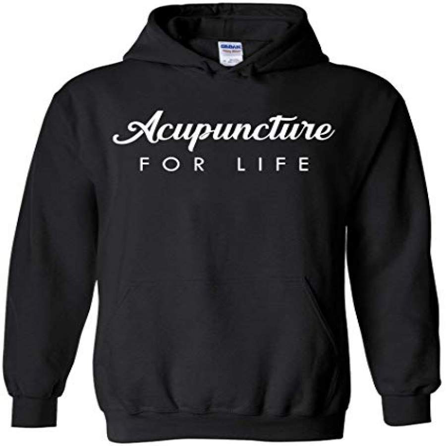 Acupuncture For Life Hoodie In Black – Acupuncturist Gifts – Hoodies