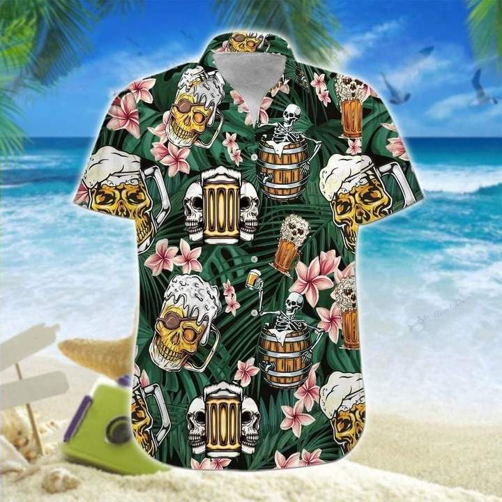 Skull Beer Summer Hawaii Shirt Unisex Adult Ha109358