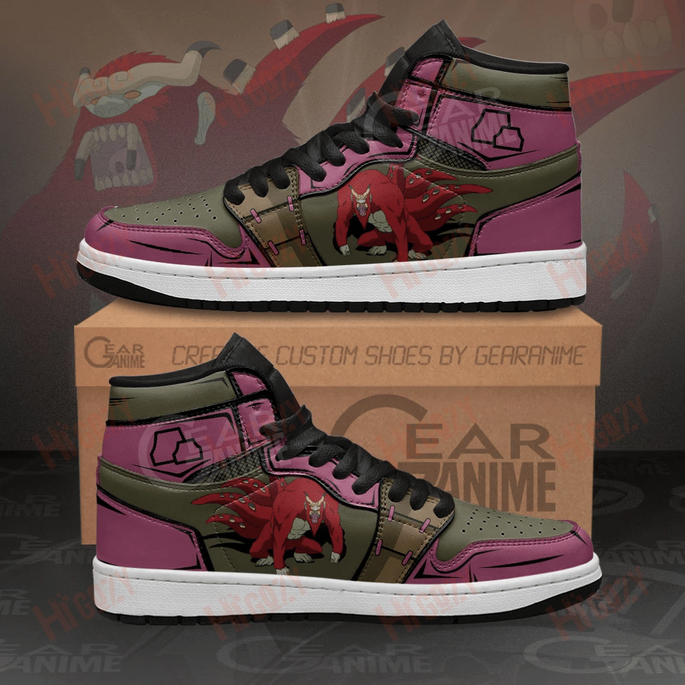 4 Tailed Naruto Sneakers Monkey Beast Custom Anime Shoes