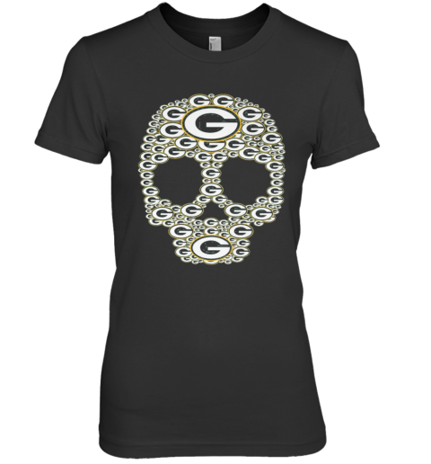 Skull Green Bay Packers Logo Premium Women’S T-Shirt