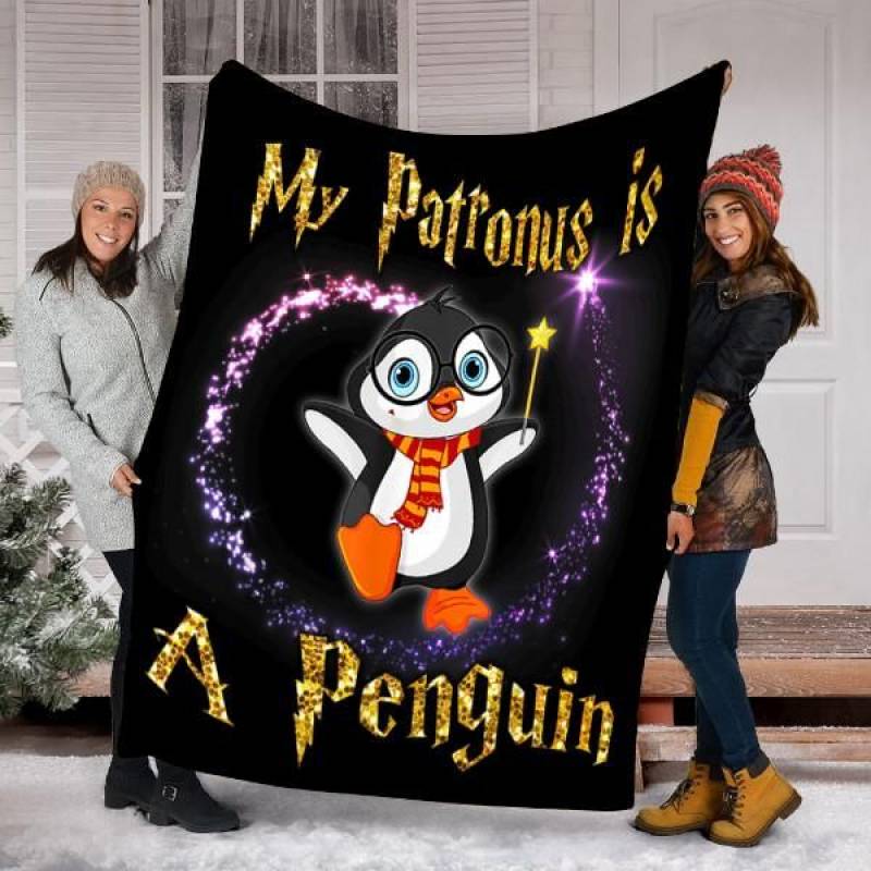 Custom Blanket My Patronus Is a Penguin Magic Blanket – Fleece Blanket