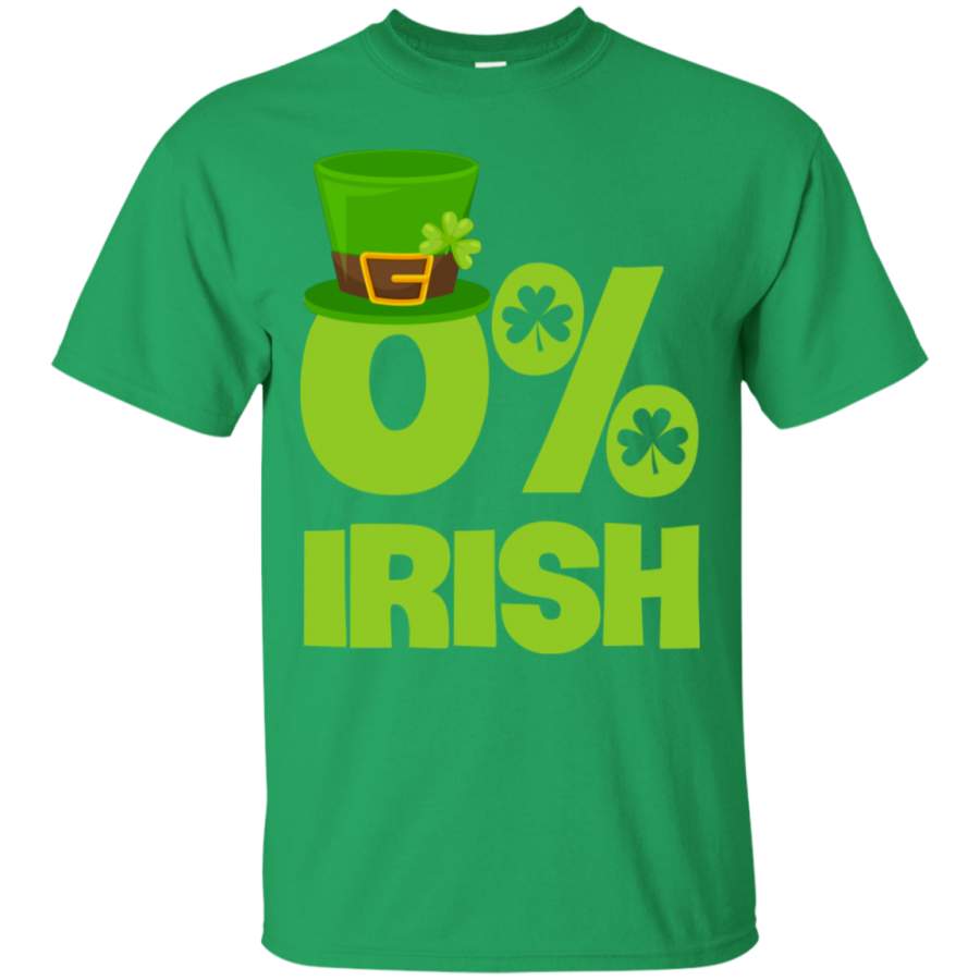 Funny 0% Irish St Patricks Day Leprechaun Hat T-Shirt HT01