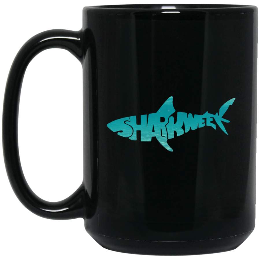 Week of The Shark 2018 Novelty Graphic BM15OZ 15 oz. Black Mug