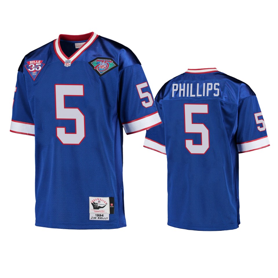 Buffalo Bills Cam Phillips Royal Vintage Replica Jersey – Men