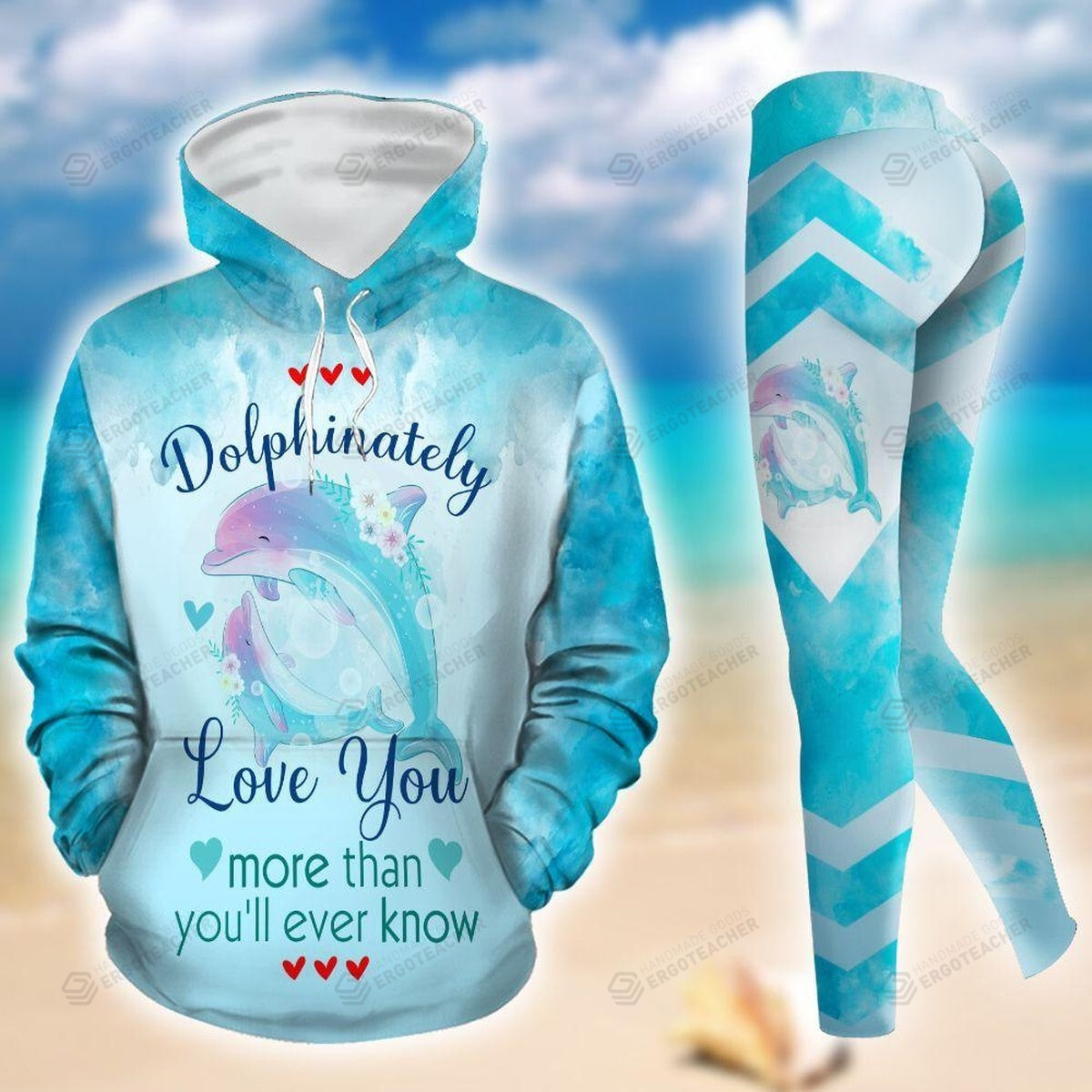 Dolphinately Hoodie And Legging All Over Printed