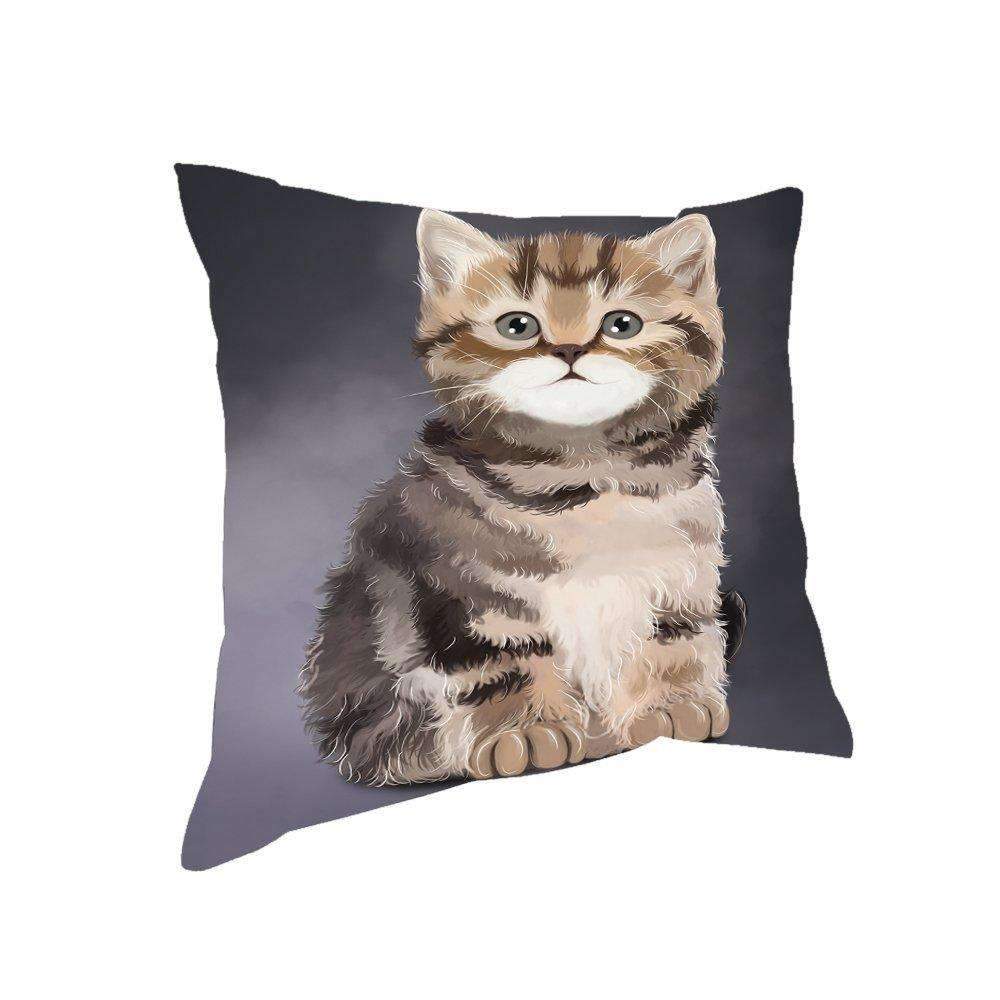 British Kitten Cat Throw Pillow